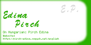 edina pirch business card